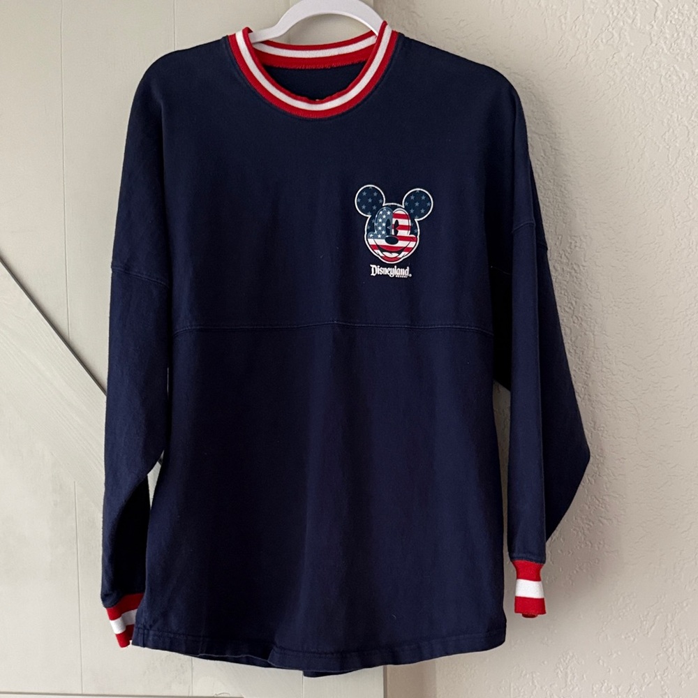 Disneyland Long Sleeve Shirt with Patriotic Mickey Design